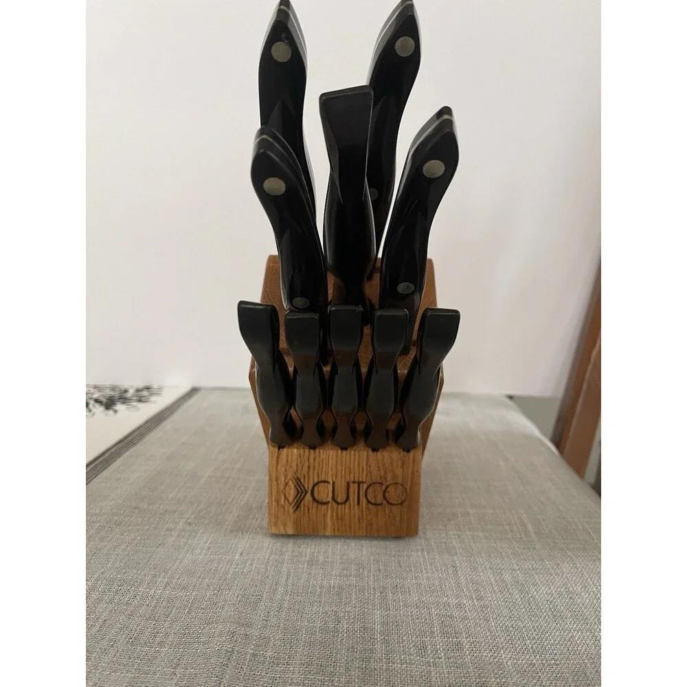 cutco butcher block knife set